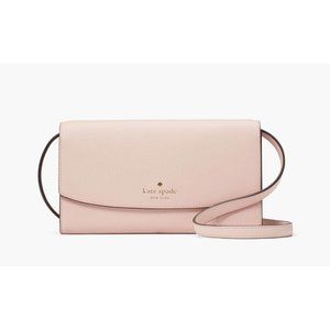 New Kate Spade Dana Small Flap Crossbody Saffiano Rose Smoke